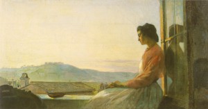 П.П.Чистяков, Джованнина, сидящая на подоконнике, 1864, холст, масло